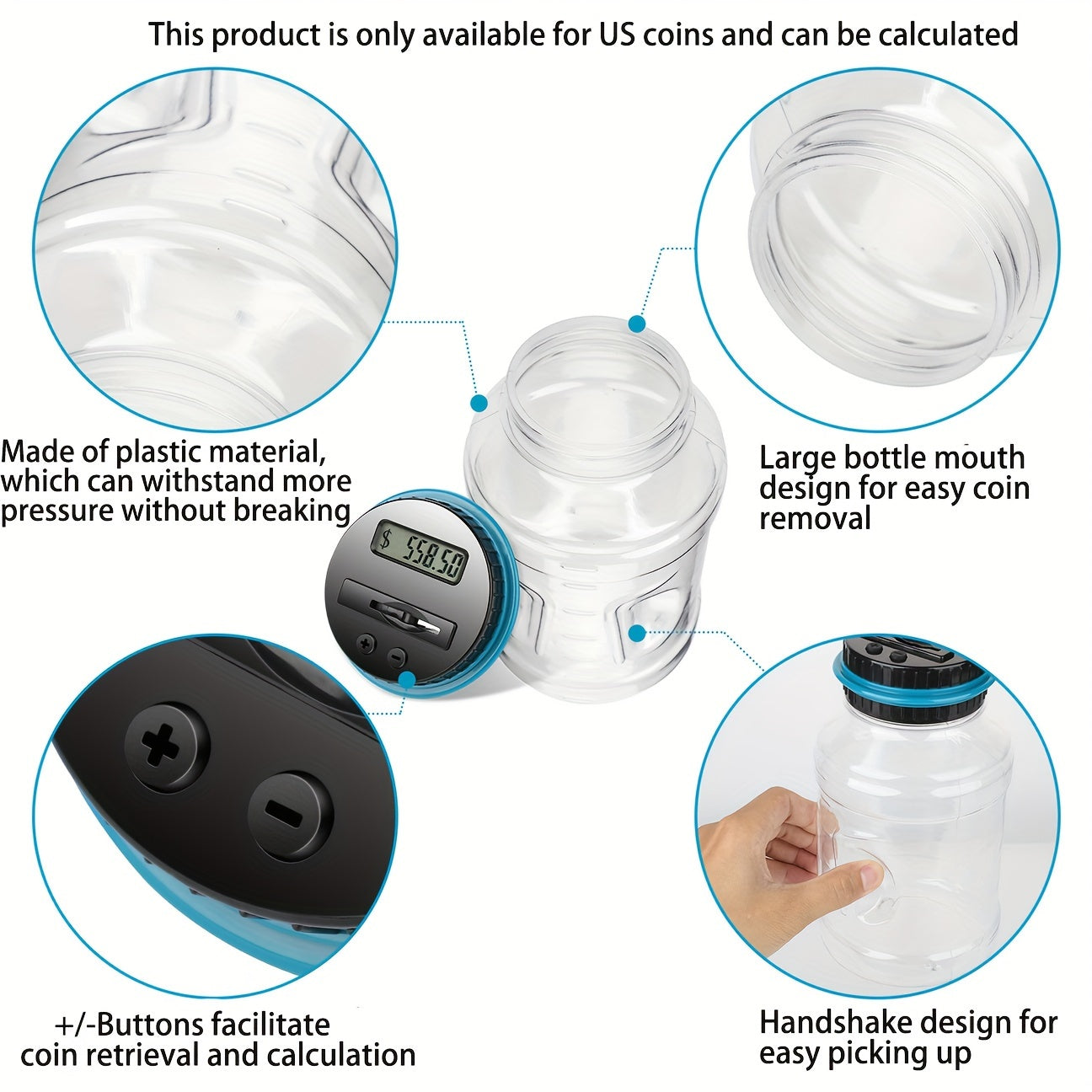 Digital Counting Money Jar