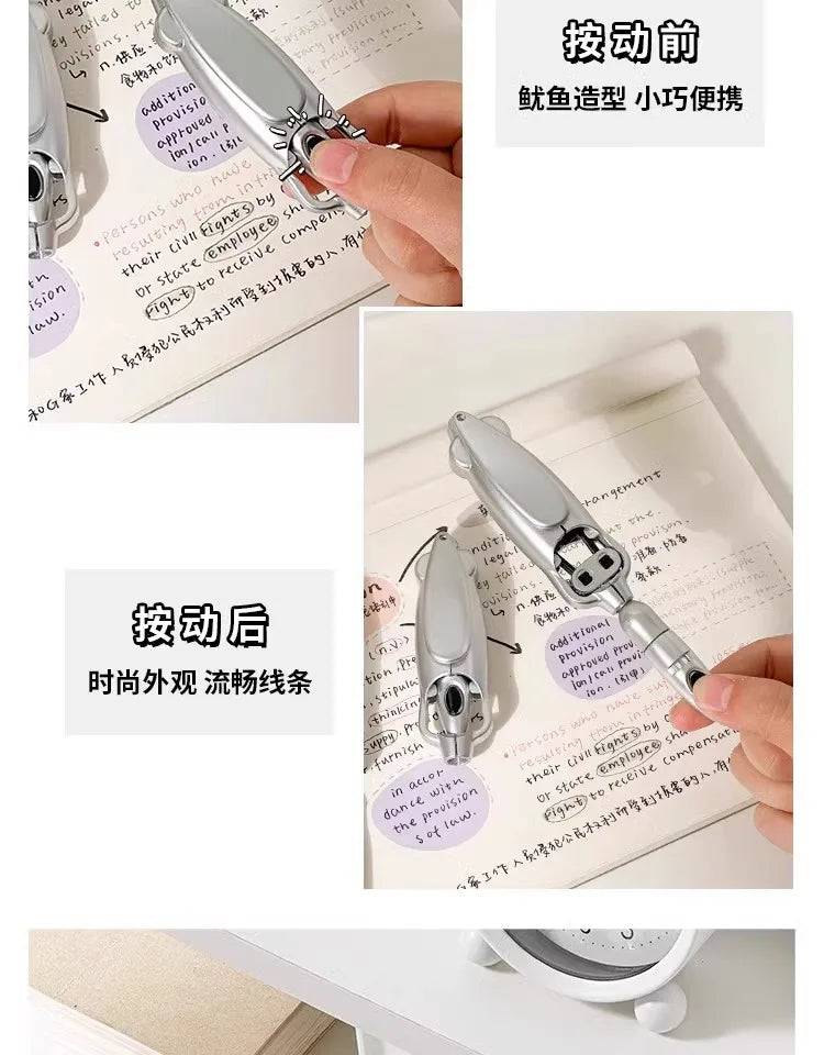 Funny Ballpoint Pen 1.0mm Dark Purple Ink Creative Squid Design Gel Pens Kids Gift Student School Office Stationery Supplies