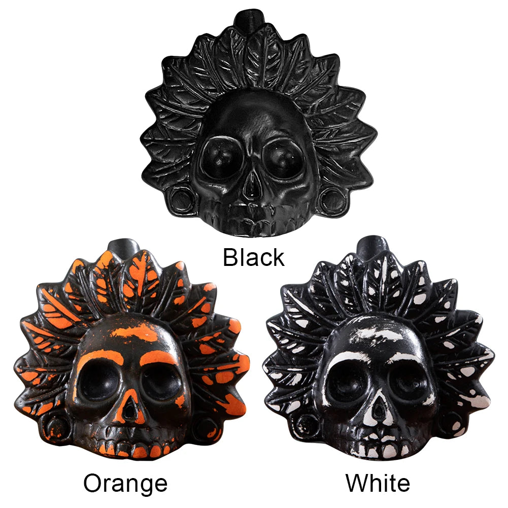 Authentic Aztec Whistle Loud Spooky Aztec Death Whistle Skull Realistic Human Screaming Aztec Ghost War Whistle Halloween Props