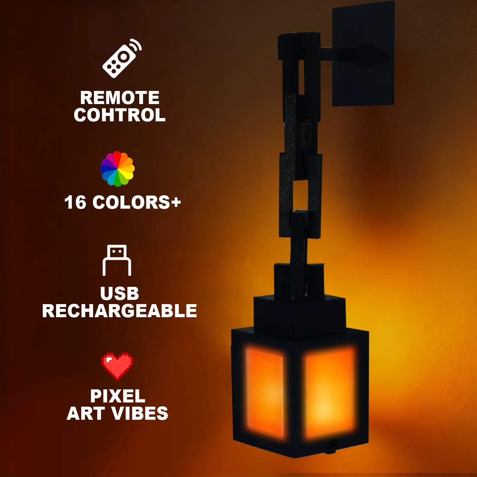 LED Remote Controlled Minecraft Lantern
