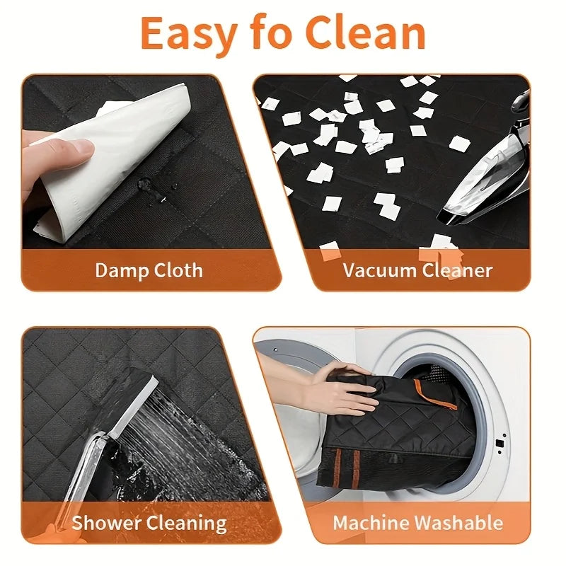 Dog Seat Cover, Pet Hammock, Heavy-Duty, Scratch-Resistant, Anti-Slip, Durable, Soft Rear Seat Protector for Cars and Trucks