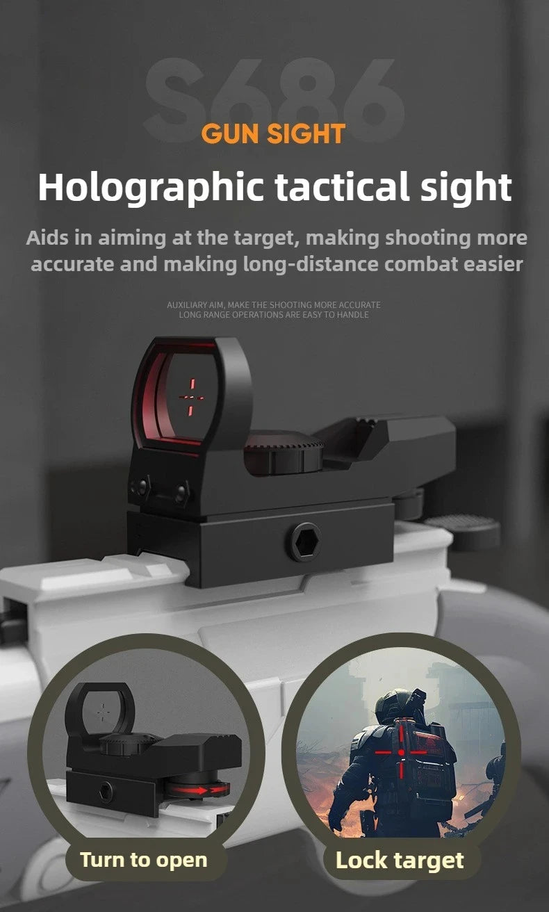 Double Barreled Toy Gun S686 Airsoft Rifle with Dual Soft Bullets Outdoor Sports Game Pistol Shotgun Weapon for Kids Gift