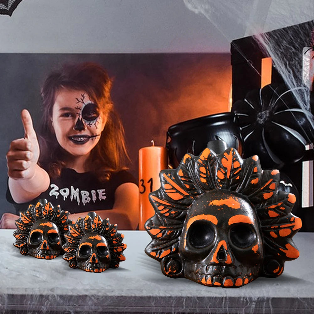 Authentic Aztec Whistle Loud Spooky Aztec Death Whistle Skull Realistic Human Screaming Aztec Ghost War Whistle Halloween Props