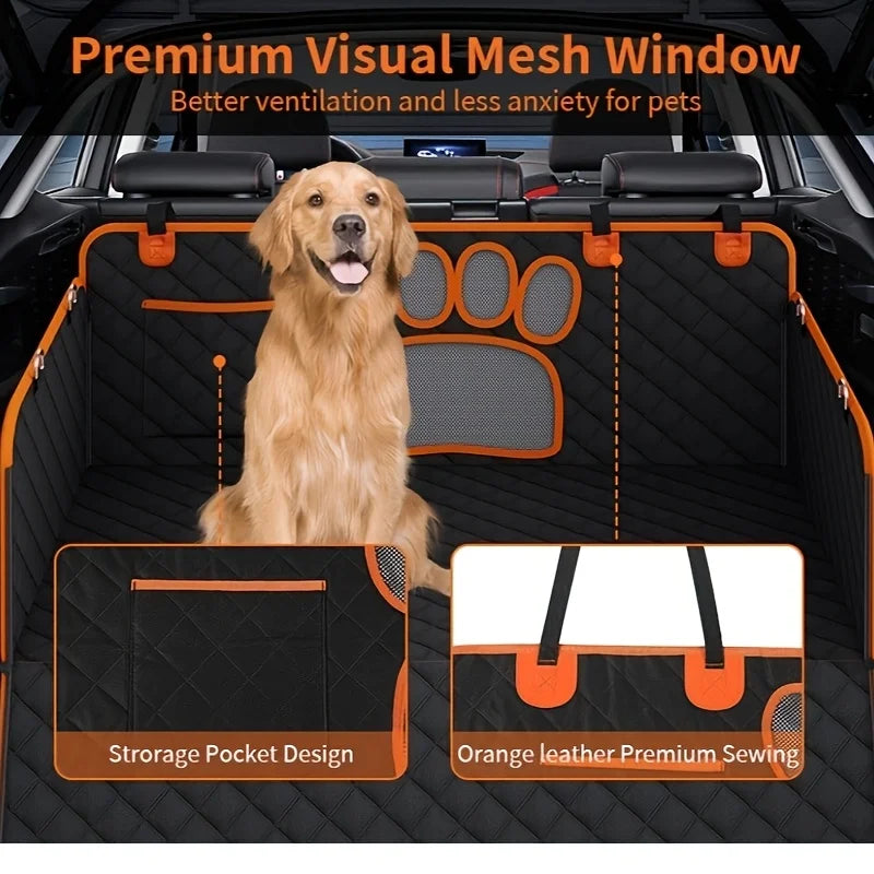Dog Seat Cover, Pet Hammock, Heavy-Duty, Scratch-Resistant, Anti-Slip, Durable, Soft Rear Seat Protector for Cars and Trucks