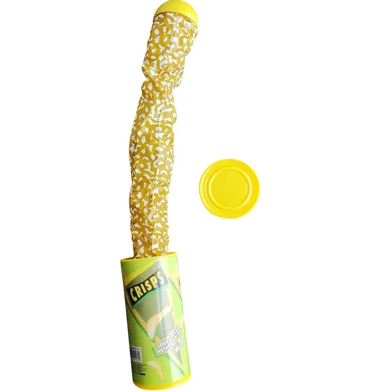 Funny Prank Potato Chip Can Jump Spring Snake Toy Jokes Gift April Fool Day Halloween Party Decoration Prank Trick Fun Joke Toys