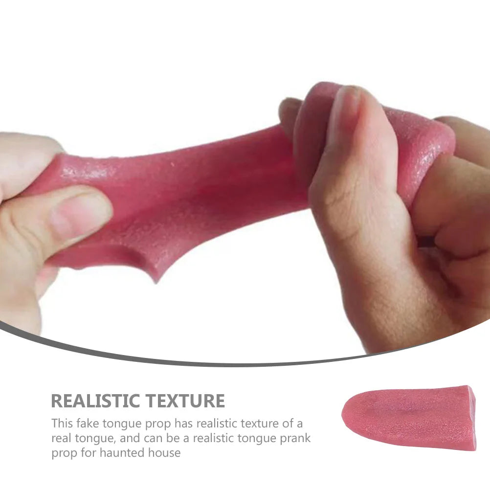Fake Tongue Toy Simulation Magic Props Tongues Models Tpr Halloween Prank Realistic for Pranks Fool's Day