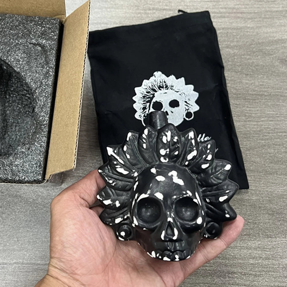 Authentic Aztec Whistle Loud Spooky Aztec Death Whistle Skull Realistic Human Screaming Aztec Ghost War Whistle Halloween Props