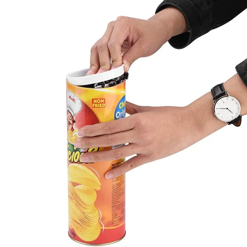 Funny Prank Potato Chip Can Jump Spring Snake Toy Jokes Gift April Fool Day Halloween Party Decoration Prank Trick Fun Joke Toys