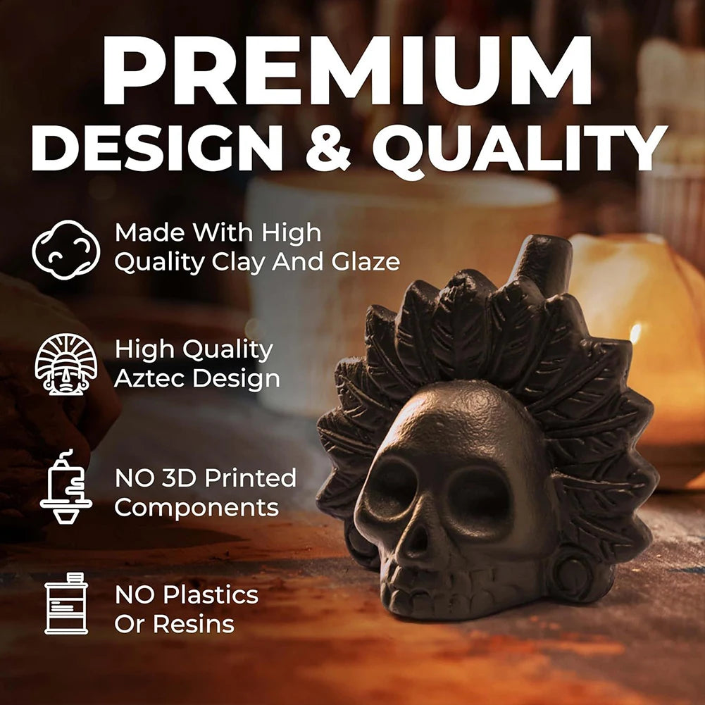 Authentic Aztec Whistle Loud Spooky Aztec Death Whistle Skull Realistic Human Screaming Aztec Ghost War Whistle Halloween Props