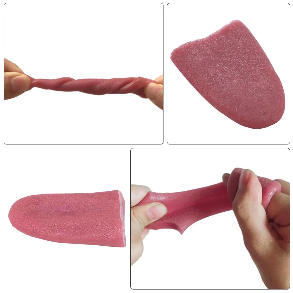 Fake Tongue Toy Simulation Magic Props Tongues Models Tpr Halloween Prank Realistic for Pranks Fool's Day