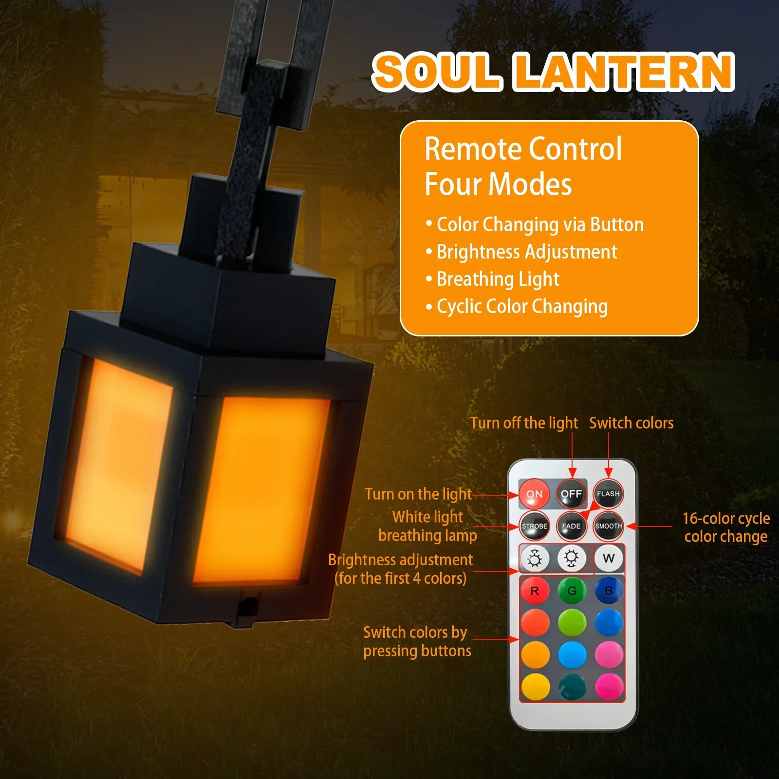 LED Remote Controlled Minecraft Lantern