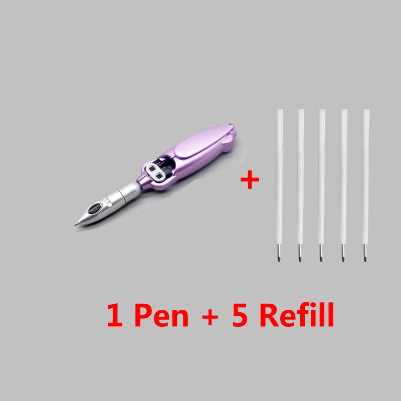 Funny Ballpoint Pen 1.0mm Dark Purple Ink Creative Squid Design Gel Pens Kids Gift Student School Office Stationery Supplies