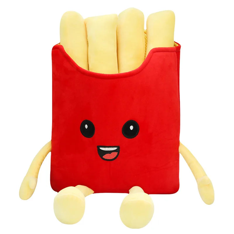 Chips Chicken Leg Fries Food Pillow Pizza Snack Plush Toy Bed Soft Doll Cusion Creactive Valentine's Day Birthday Gift Plushie