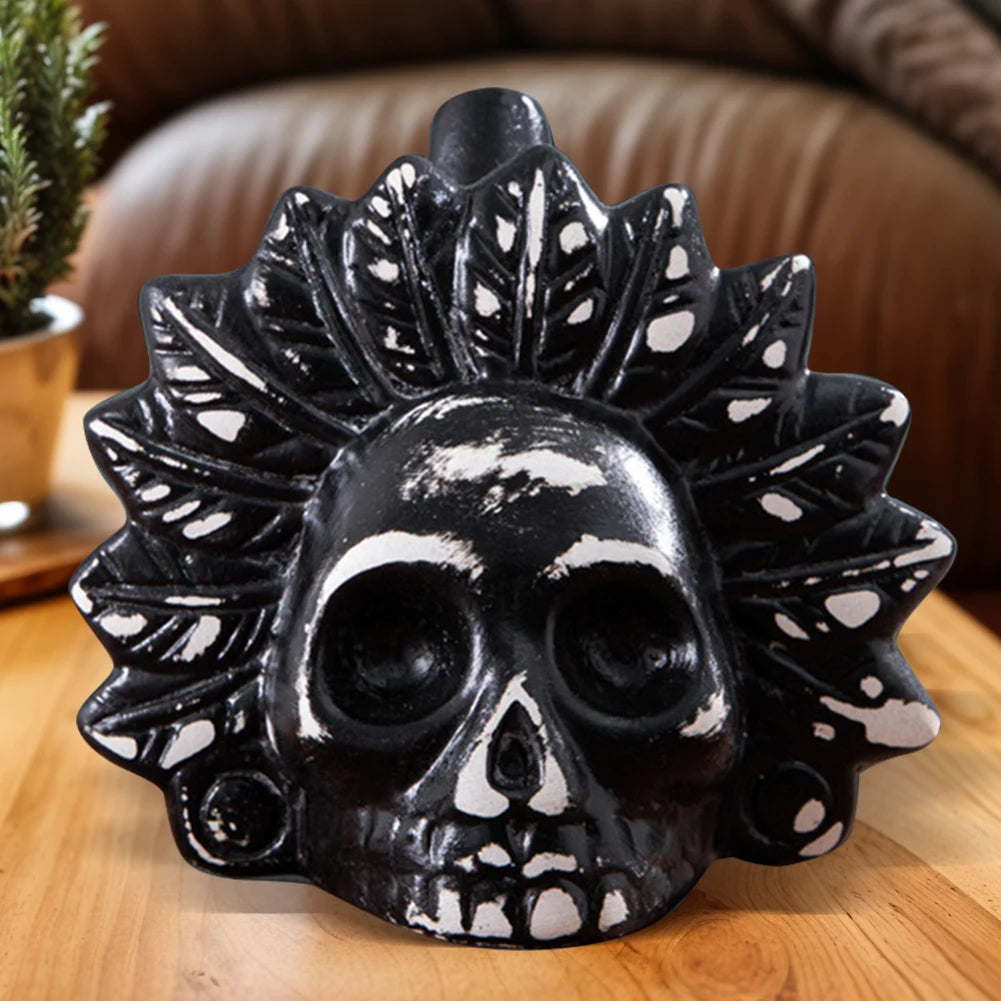 Authentic Aztec Whistle Loud Spooky Aztec Death Whistle Skull Realistic Human Screaming Aztec Ghost War Whistle Halloween Props