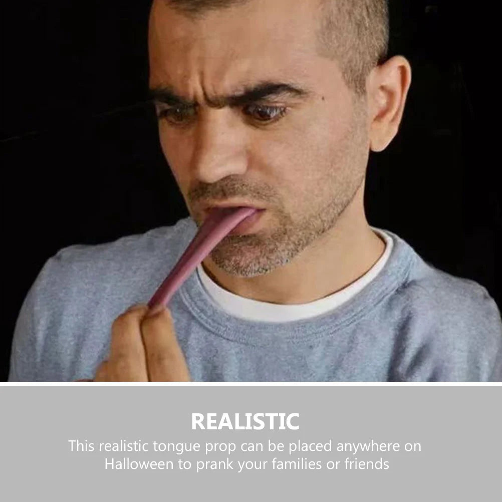 Fake Tongue Toy Simulation Magic Props Tongues Models Tpr Halloween Prank Realistic for Pranks Fool's Day