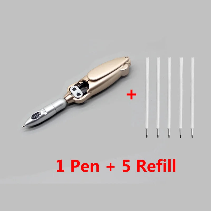 Funny Ballpoint Pen 1.0mm Dark Purple Ink Creative Squid Design Gel Pens Kids Gift Student School Office Stationery Supplies