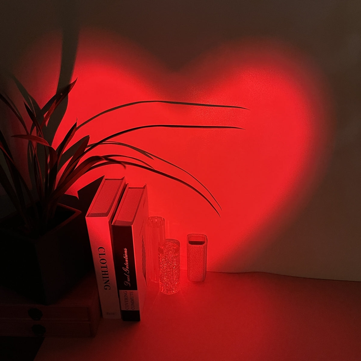 Red Heart Projection Mood Light
